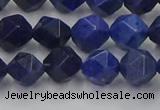 CDU337 15.5 inches 8mm faceted nuggets blue dumortierite beads