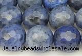 CDU386 15 inches 8mm faceted round dumortierite beads