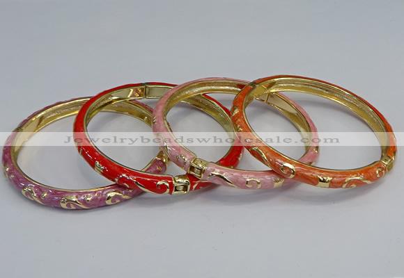 CEB101 6mm width gold plated alloy with enamel bangles wholesale