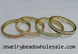 CEB112 7mm width gold plated alloy with enamel bangles wholesale