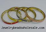 CEB113 7mm width gold plated alloy with enamel bangles wholesale