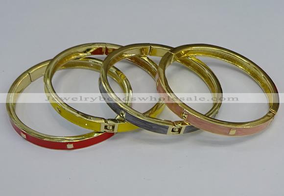 CEB113 7mm width gold plated alloy with enamel bangles wholesale