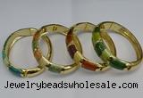 CEB121 16mm width gold plated alloy with enamel bangles wholesale