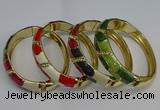 CEB122 16mm width gold plated alloy with enamel bangles wholesale