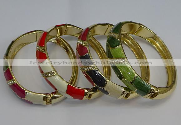 CEB122 16mm width gold plated alloy with enamel bangles wholesale