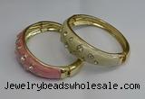 CEB125 16mm width gold plated alloy with enamel bangles wholesale