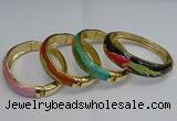 CEB128 16mm width gold plated alloy with enamel bangles wholesale