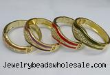 CEB129 22mm width gold plated alloy with enamel bangles wholesale