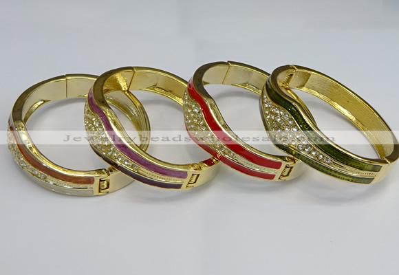 CEB129 22mm width gold plated alloy with enamel bangles wholesale