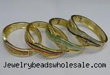 CEB130 17mm width gold plated alloy with enamel bangles wholesale