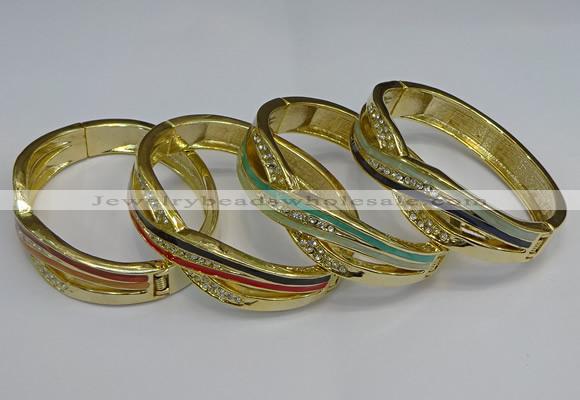 CEB130 17mm width gold plated alloy with enamel bangles wholesale