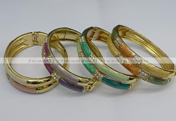 CEB133 16mm width gold plated alloy with enamel bangles wholesale