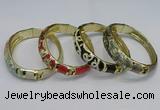 CEB134 16mm width gold plated alloy with enamel bangles wholesale