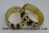 CEB140 24mm width gold plated alloy with enamel bangles wholesale