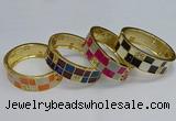 CEB142 20mm width gold plated alloy with enamel bangles wholesale