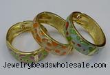 CEB147 19mm width gold plated alloy with enamel bangles wholesale