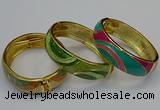 CEB149 18mm width gold plated alloy with enamel bangles wholesale