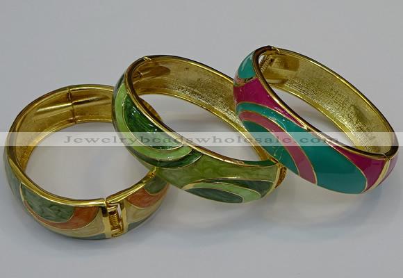 CEB149 18mm width gold plated alloy with enamel bangles wholesale