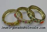 CEB153 17mm width gold plated alloy with enamel bangles wholesale