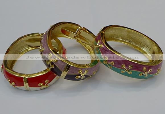 CEB156 19mm width gold plated alloy with enamel bangles wholesale