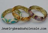 CEB158 17mm width gold plated alloy with enamel bangles wholesale