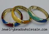 CEB160 17mm width gold plated alloy with enamel bangles wholesale