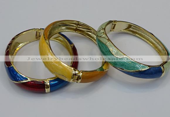 CEB160 17mm width gold plated alloy with enamel bangles wholesale