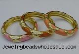 CEB172 13mm width gold plated alloy with enamel bangles wholesale