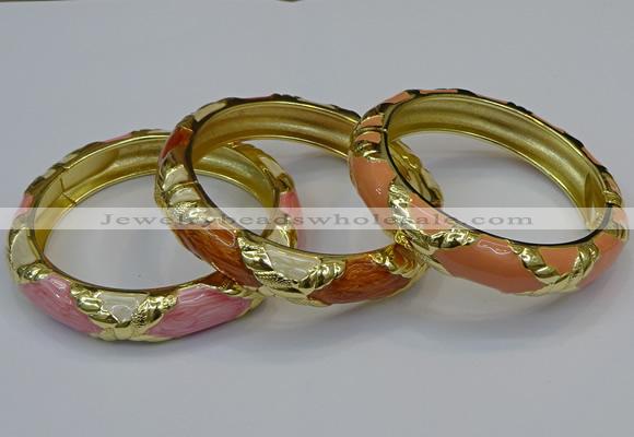 CEB172 13mm width gold plated alloy with enamel bangles wholesale