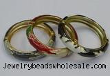 CEB178 13mm width gold plated alloy with enamel bangles wholesale