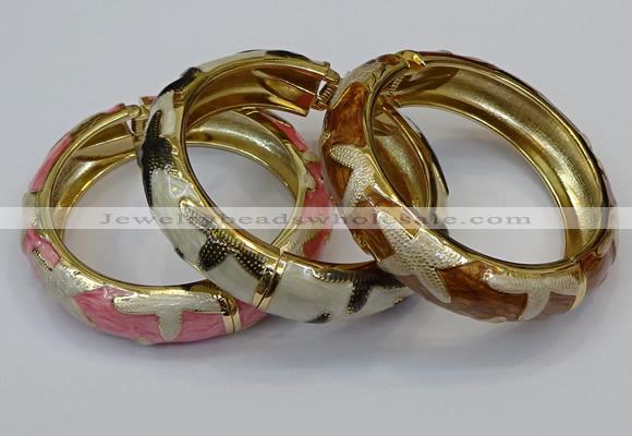 CEB179 17mm width gold plated alloy with enamel bangles wholesale