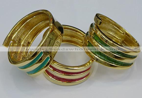 CEB186 38mm width gold plated alloy with enamel bangles wholesale