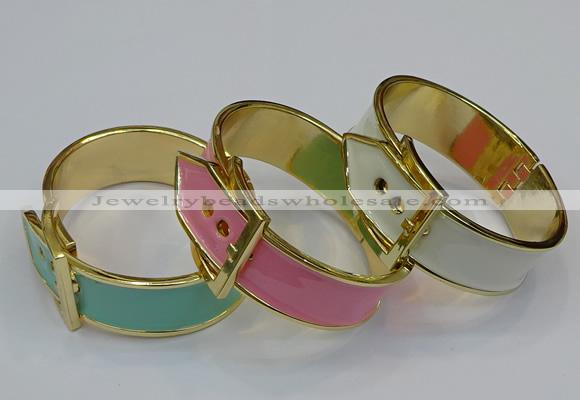 CEB188 27mm width gold plated alloy with enamel bangles wholesale