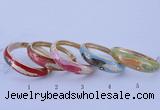 CEB42 5pcs 17mm width gold plated alloy with enamel rhinestone & bangles