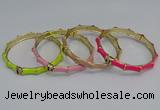 CEB65 6mm width gold plated alloy with enamel bangles wholesale