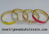 CEB66 9mm width gold plated alloy with enamel bangles wholesale