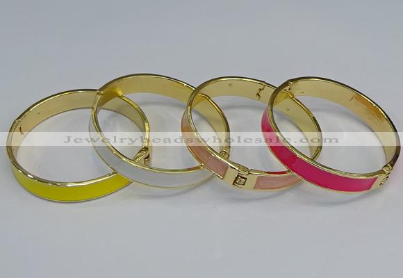 CEB66 9mm width gold plated alloy with enamel bangles wholesale