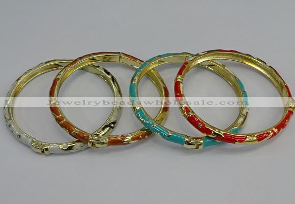 CEB78 5mm width gold plated alloy with enamel bangles wholesale