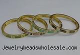 CEB84 8mm width gold plated alloy with enamel bangles wholesale