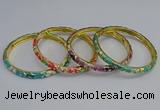 CEB92 6mm width gold plated alloy with enamel bangles wholesale