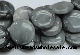 CEE14 15.5 inches 18mm flat round eagle eye jasper beads wholesale