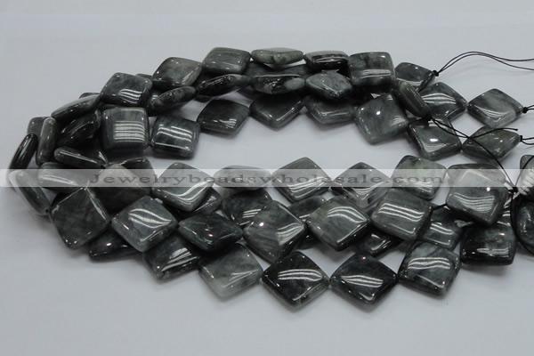 CEE17 15.5 inches 20*20mm diamond eagle eye jasper beads wholesale