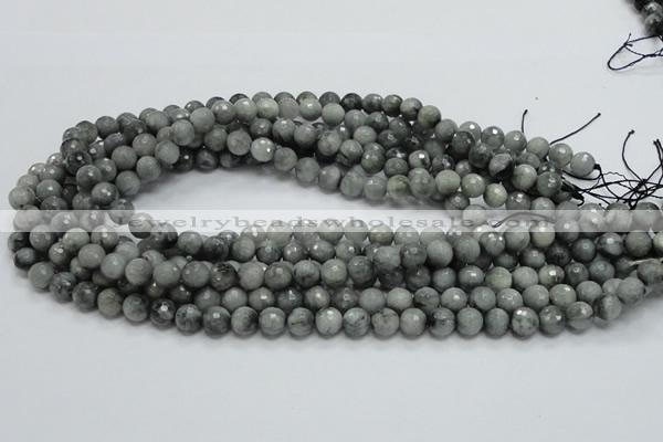 CEE20 15.5 inches 8mm faceted round eagle eye jasper beads wholesale