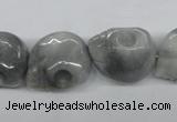 CEE215 15.5 inches 15*18mm skull shape eagle eye jasper beads