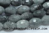 CEE28 15.5 inches 10*16mm faceted rice eagle eye jasper beads