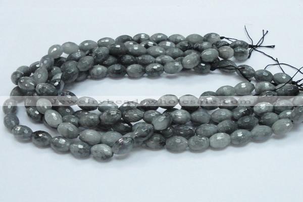 CEE28 15.5 inches 10*16mm faceted rice eagle eye jasper beads