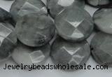 CEE38 15.5 inches 20mm faceted coin eagle eye jasper beads wholesale