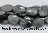 CEE52 15.5 inches 10*14mm faceted oval eagle eye jasper beads