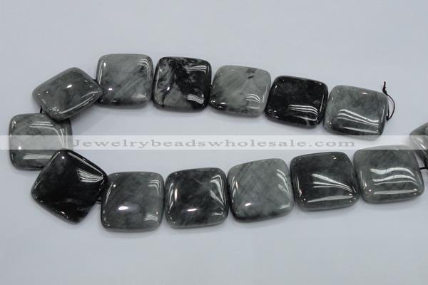 CEE62 15.5 inches 30*30mm square eagle eye jasper beads wholesale