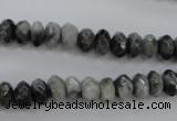 CEE67 15.5 inches 5*8mm faceted rondelle eagle eye jasper beads